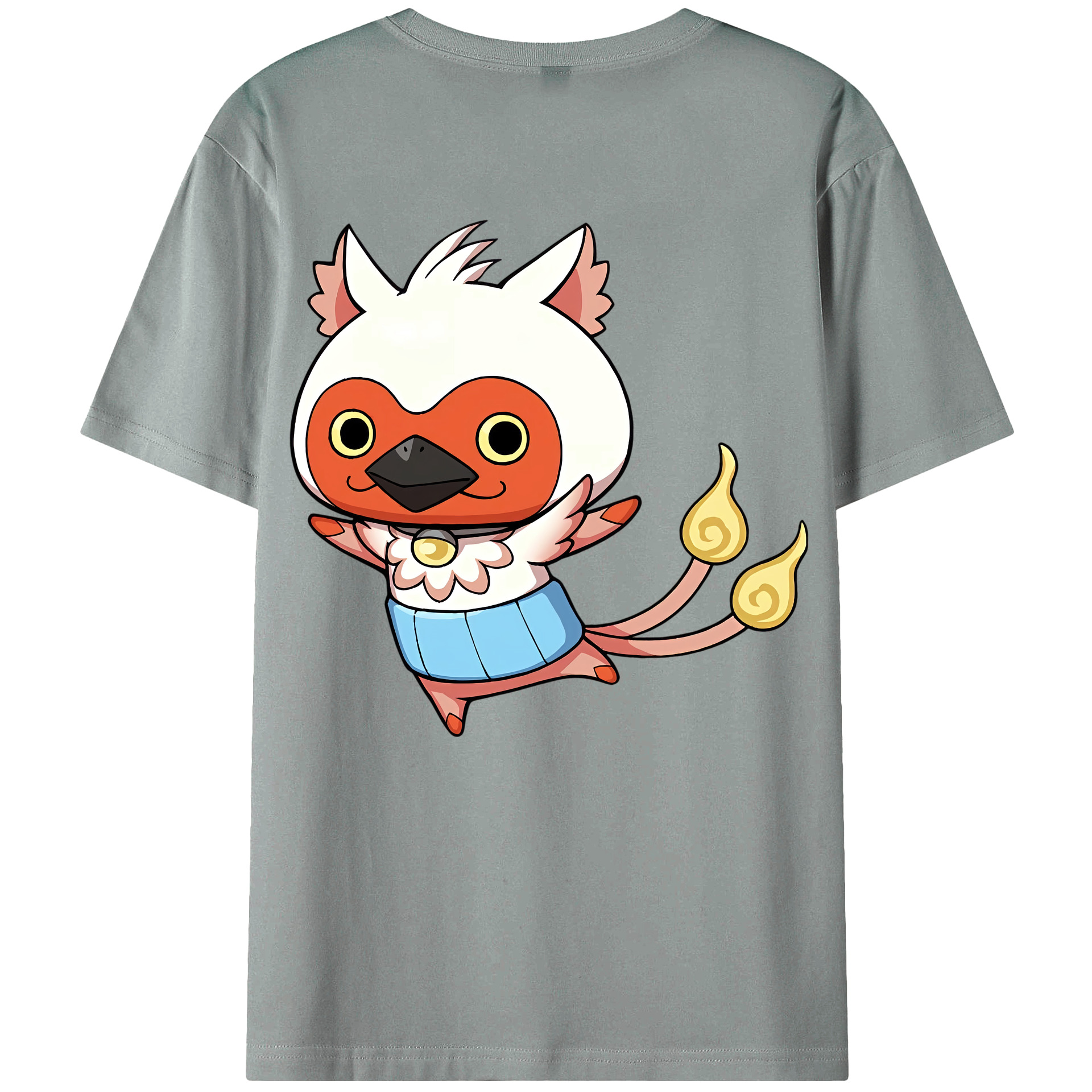 （画像用） 妖怪ウォッチ Yo-kai Watch 綿100％ メンズ半袖Tシャツ（バックプリント） 通気性